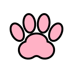 ピンクの肉球シンボル