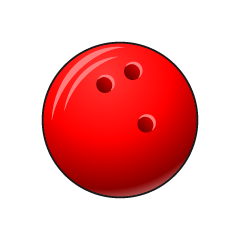 赤色ボウリングボール