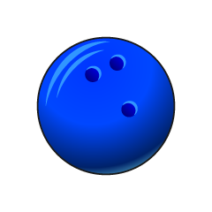 青色ボウリングボール