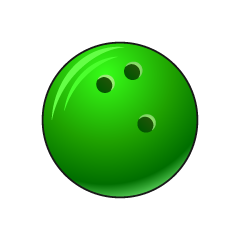 緑色ボウリングボール