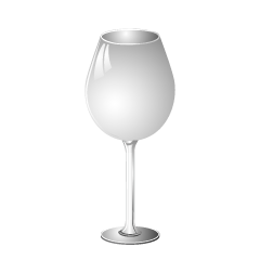 ガラスのワイングラス