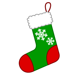 雪のクリスマス靴下
