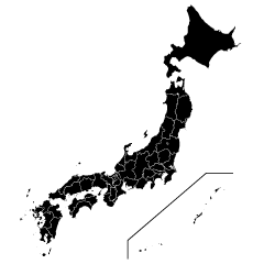 都道府県日本地図シルエット