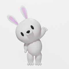 ハーイ！かわいいウサギ3D