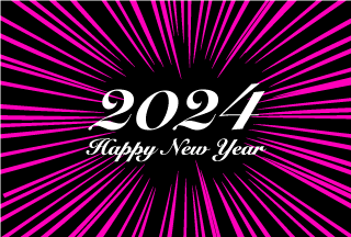 Happy New Year 2023 ピンクスパーク