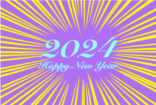 Happy New Year 2023 パープルイエロースパーク