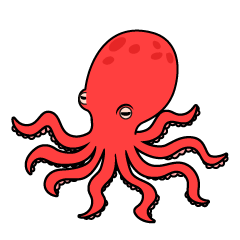 赤い蛸