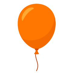 シンプルなオレンジ風船