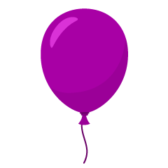 シンプルな紫風船