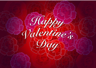 薔薇花のHappy Valentines Day