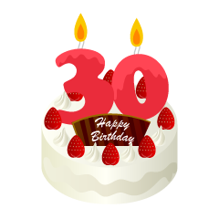 30歳の誕生日ケーキ