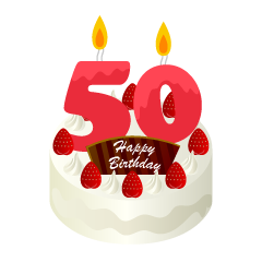 50歳の誕生日ケーキ