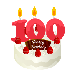 100歳の誕生日ケーキ