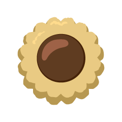 チョコの花型クッキー