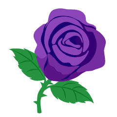 一輪の紫薔薇