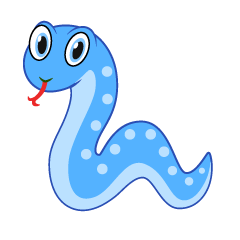 可愛い水色ヘビ