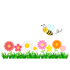 草っ原のミツバチ