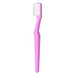 ピンク色の歯ブラシ