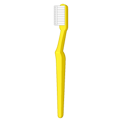 黄色の歯ブラシ