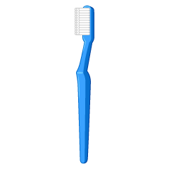 青色の歯ブラシ