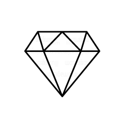 シンプルなダイヤモンド（白黒横）