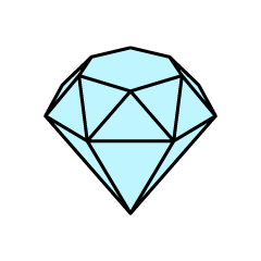 シンプルな水色ダイヤモンド