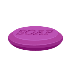 紫の石鹸