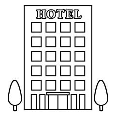 ホテル（白黒）