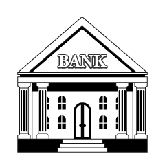 旧銀行（白黒）