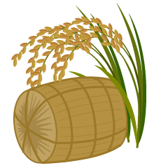 米俵と稲穂