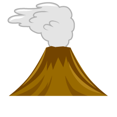 火山の煙