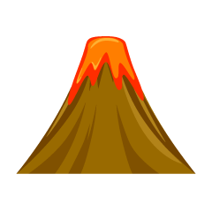 高い火山の溶岩