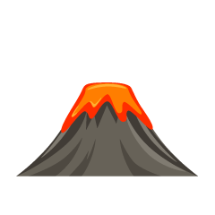 火山の溶岩（グレー）