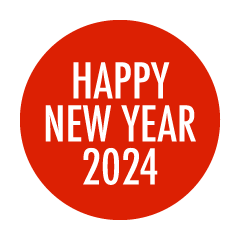 HAPPY NEW YEAR 2024 赤丸
