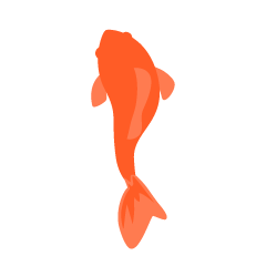 オレンジの泳ぐ金魚（上）