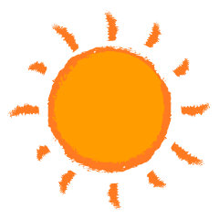 暖かなオレンジ太陽