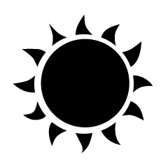 メラメラ太陽（シルエット）
