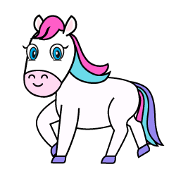 かわいい白馬