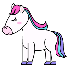 眠るかわいい白馬