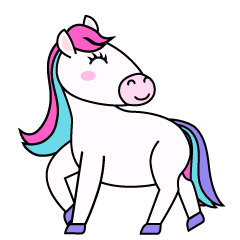 かわいい白馬