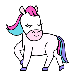 かわいい白馬