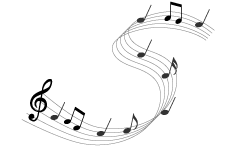 躍動する音楽の音符