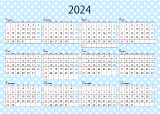 水玉の2024年カレンダー