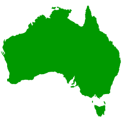 オーストラリアの地図シルエット
