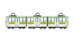 3両編成の東海道本線の電車
