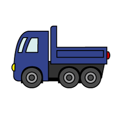 車と数字イラストのフリー素材 イラストイメージ