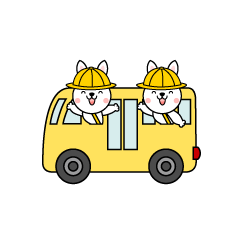 ウサギの幼稚園バス