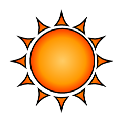 シンプルな太陽マーク