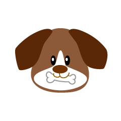 ビーグル犬の顔イラストのフリー素材 イラストイメージ
