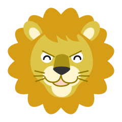 笑い顔のライオン